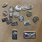 New ListingLot Of 14 Silver Bars 1gram Each .999 Fine Silver 5 gram eagle 1/10 Trump