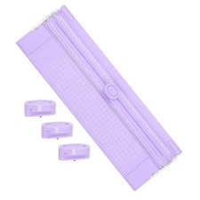 Paper Cutter Trimmer, A4 Straight Portable Paper Slicer,with 3 Blade, Purple