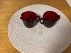 VTG Anchor Hocking Royal Ruby Open Sugar and Creamer Set — photo 2