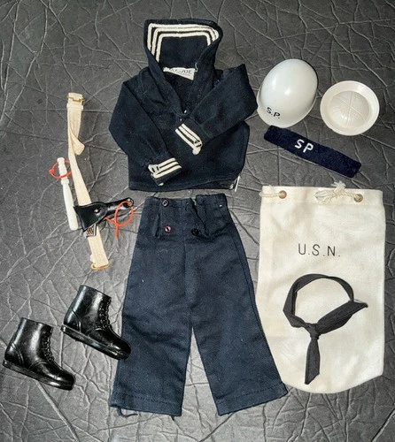 Vintage 1960s TM G.I. Joe Navy Shore Patrol, complete set Uniform