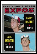 1970 Topps #109 Expos 1970 Rookie Stars (Garry Jestadt / Carl Morton) RS, RC