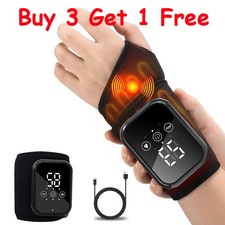Cordless Hand Wrist Massager, Pain Relief with 3 Heat Levels  3 Vibration Modes