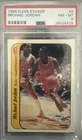 1986 FLEER STICKER #8 MICHAEL JORDAN PSA 8 ROOKIE CARD!!!