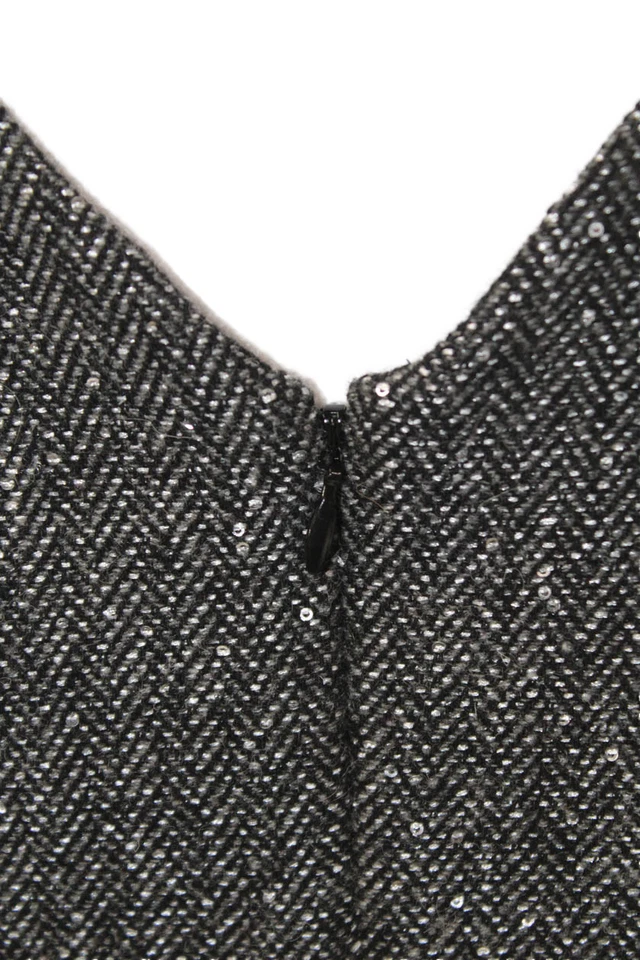 Camiseta sin mangas J Crew Collection para mujer negra espiga cuello redondo talla S Foto 4 de 4