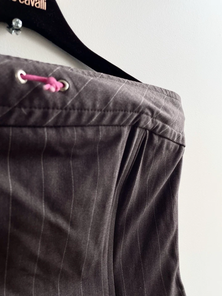 Corsé Morgan De Toi Top Marrón Y2K Rayas Deportivo De Colección Foto 2 de 4