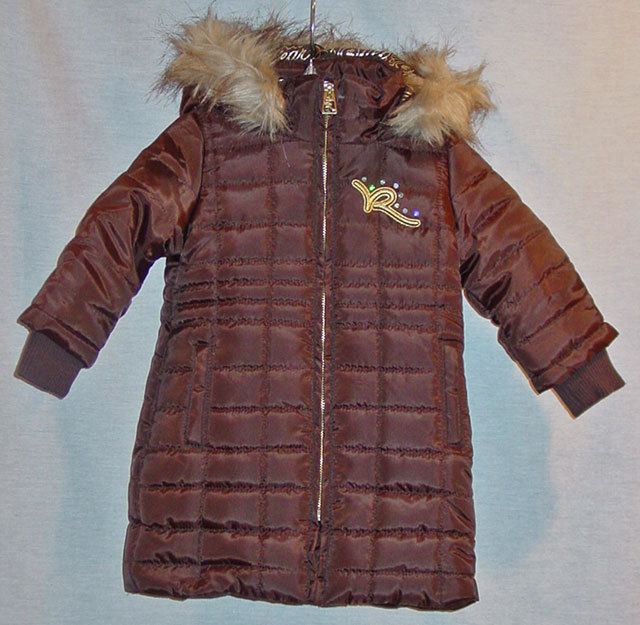 ROCAWEAR GIRLS BROWN HOODED W/ FUR PARKA COAT SIZE 18 MONTHS NEW