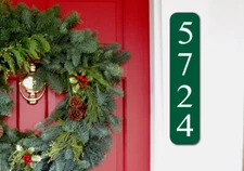 Personalizable Reflective Aluminum House Number Street Sign | 18" x 4"