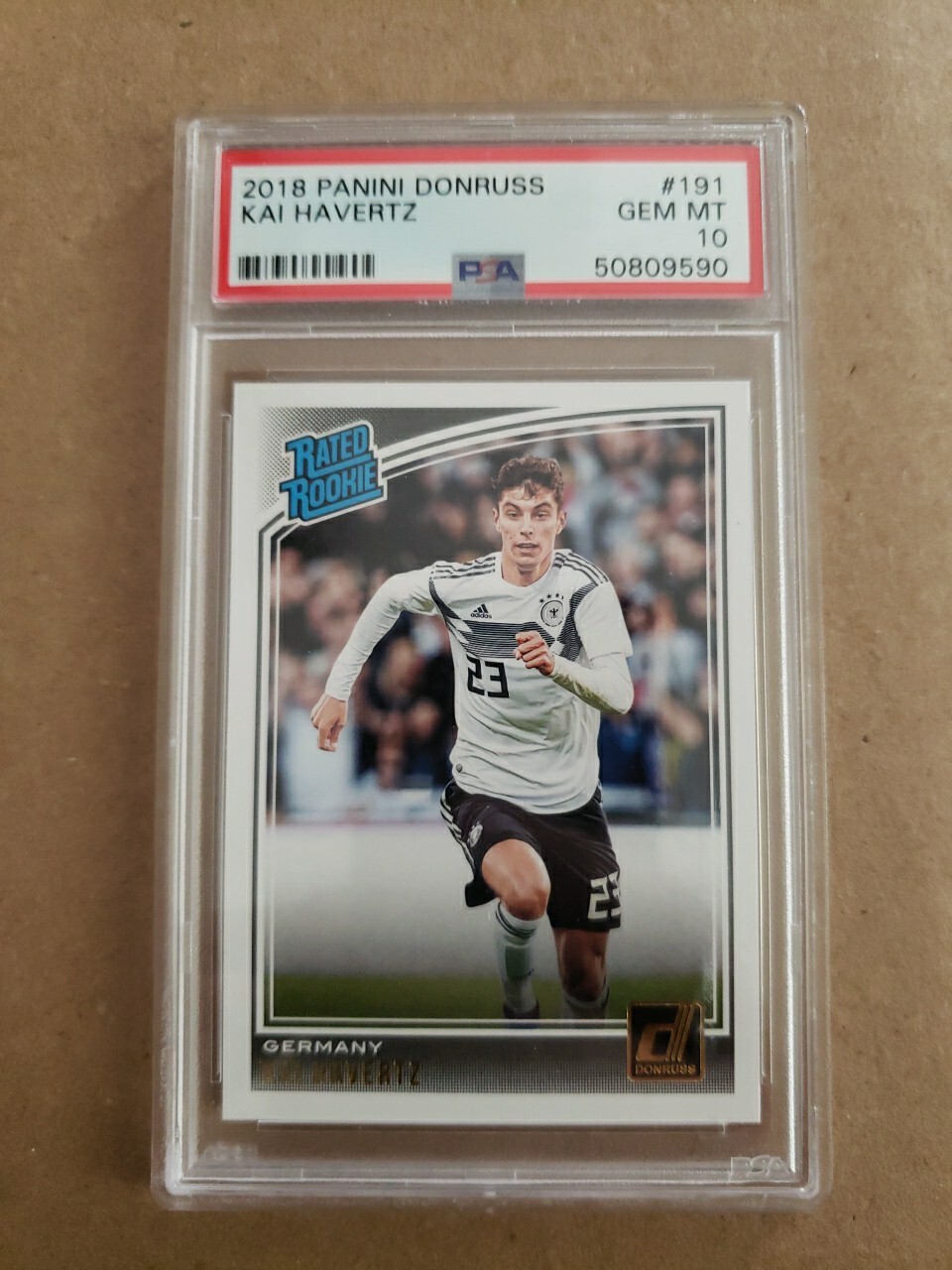 2018 Panini Donruss Rated Rookie Kai Havertz Rc #191 Psa 10