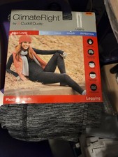 ClimateRight Cuddl Duds Plush Warmth Legging Pick Size  Gray Brand New w Tag