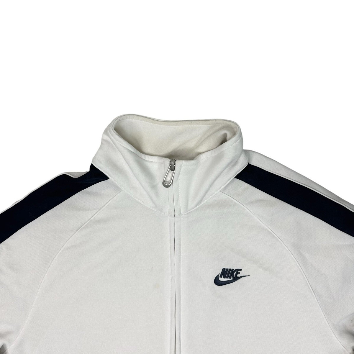 Vintage 00's Nike Track Jacket Mens Medium White Embroidered Logo