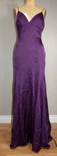 NICOLE MILLER COLLECTION Purple Long Strappy Evening Dress Maxi Gown Road Sample
