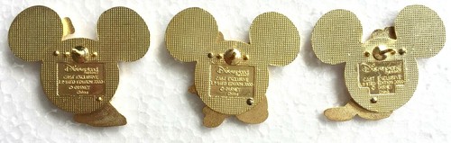 3 DISNEY CAST EXCLUSIVE FLAG MOUSE HEADS LIMITED EDITION 3000 TRADING PINS ~ NEW - Picture 2 of 2