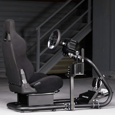 Supllueer Racing Sim Cockpit Adjustable Stand&Seat Fit Logitech G29 Thrustmaster