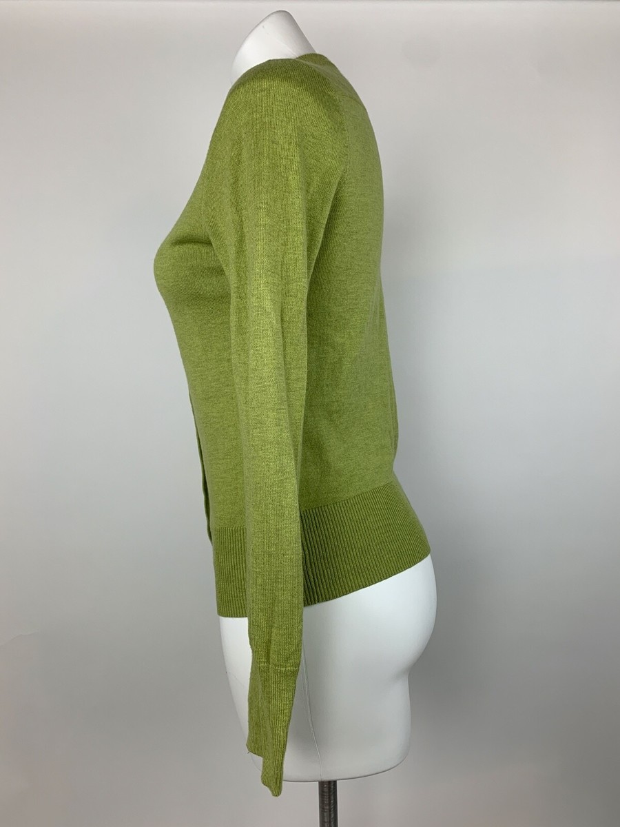 Eddie Bauer Moss Green Cardigan Sweater XS Excellent | eBay