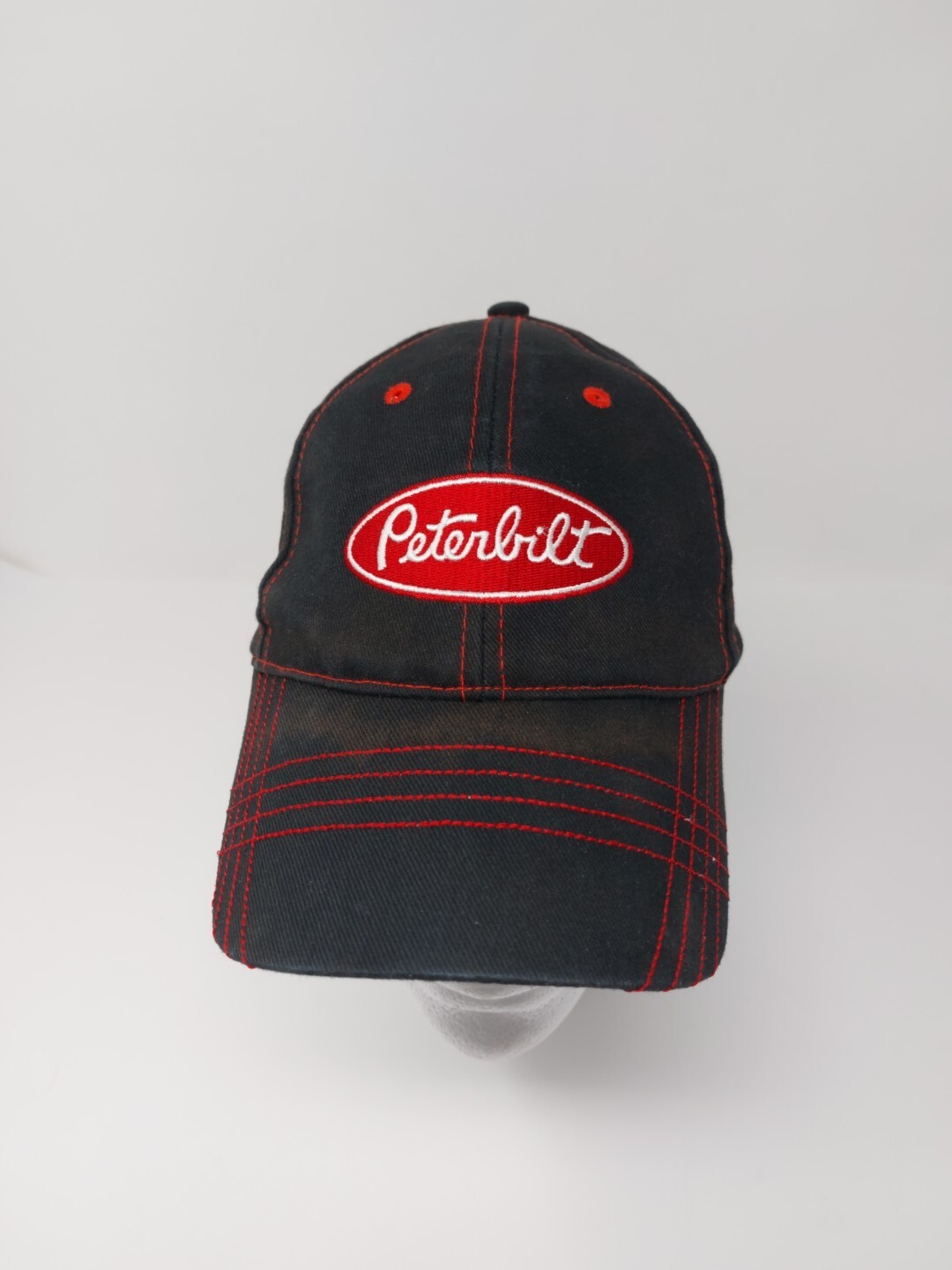 Peterbilt Strap Back Hat Adjustable Cap Black Red… - image 1