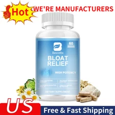 60pcs Bloat Relief Capsules, Digestive Efficiency,Relieve Bloating  & Discomfort