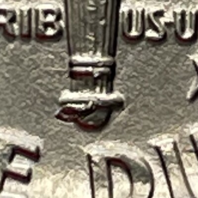 2022 P Roosevelt Dime Reverse Die Chip Torch Error Coin