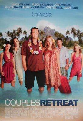 (All inclusive) Vince Vaughn Jean Reno COUPLES RETREAT US Movie Poster rolled