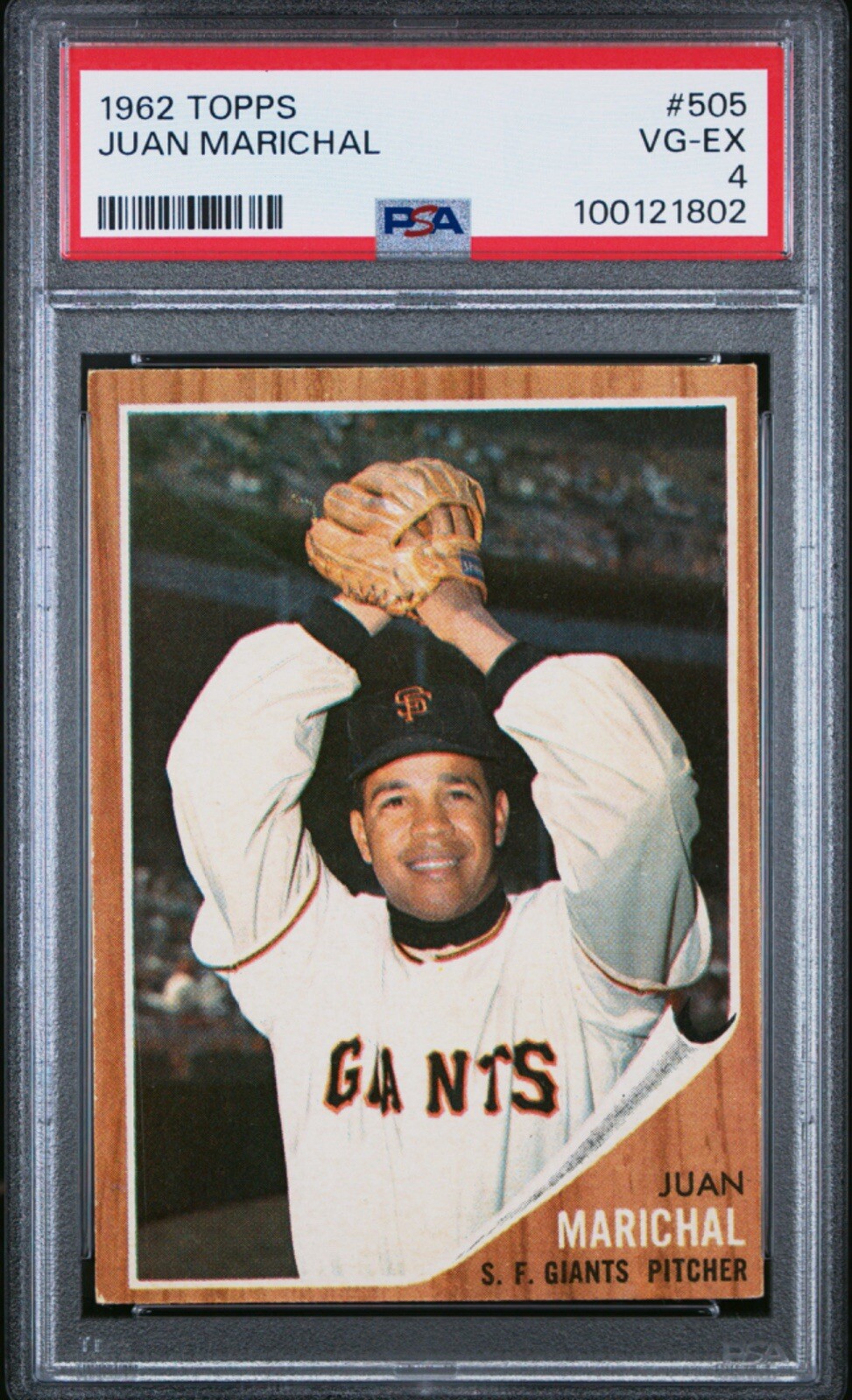 1962 Topps JUAN MARICHAL #505 PSA 4 VG-EX San Francisco Giants HOF Pop 153!