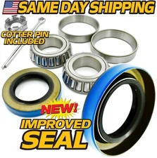(1 Kit) Front Axle Wheel Bearings Seal Rebuild Fits EZGO Golf Cart, Electric Gas