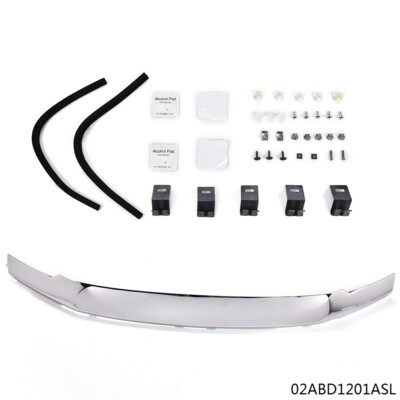 For 2017-2021 Ford F250 F350 Super Duty Chrome Bug Shield Hood Deflector