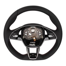 Leder Multifunktionslenkrad Lenkrad für SKODA OCTAVIA IV KAMIQ 5E3419093BS VKK