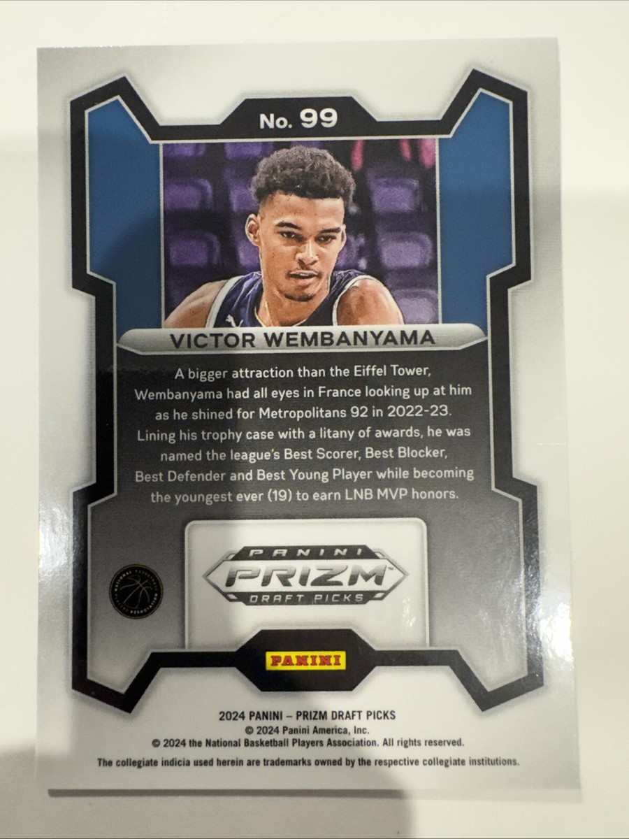 2024-25 Panini Prizm Draft Picks VICTOR WEMBANYAMA #99 BASE CARD 