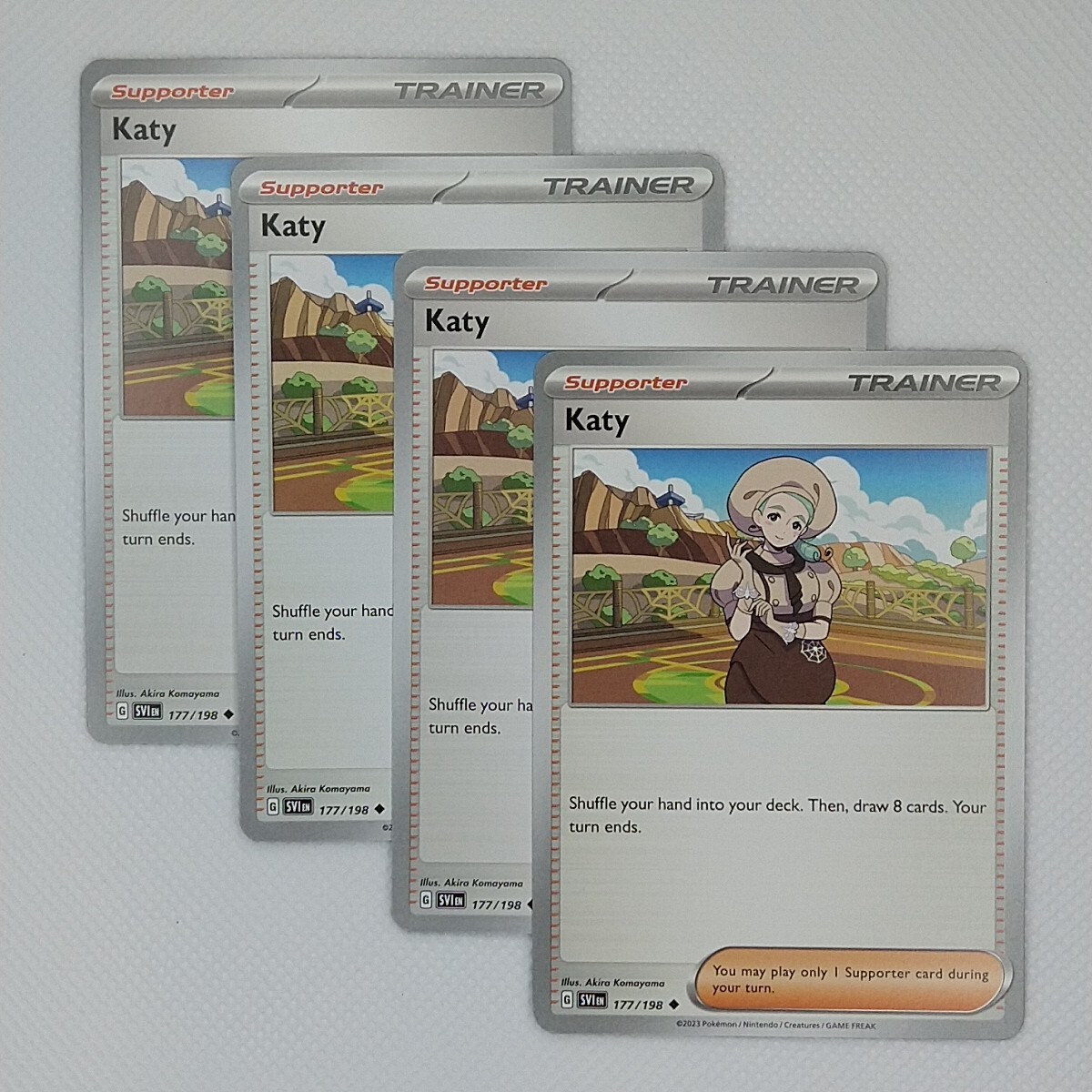 Katy 177/198 x4 - 4x Trainer Playset Pokemon S&V Base Set - 4 Card Set