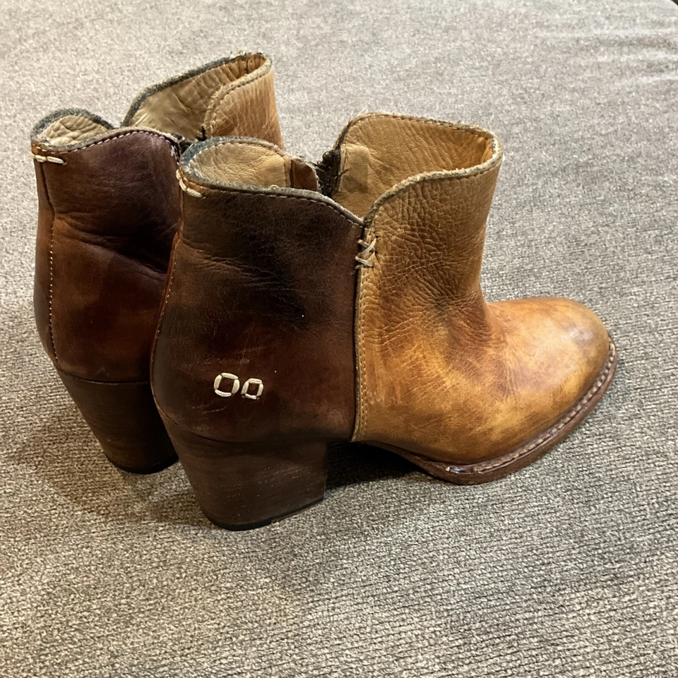 Bed Stu Mujer Botas Grito Cuero Marrón Envejecido Zapatero Boho Tacones Rústicos 8.5 Foto 4 de 4