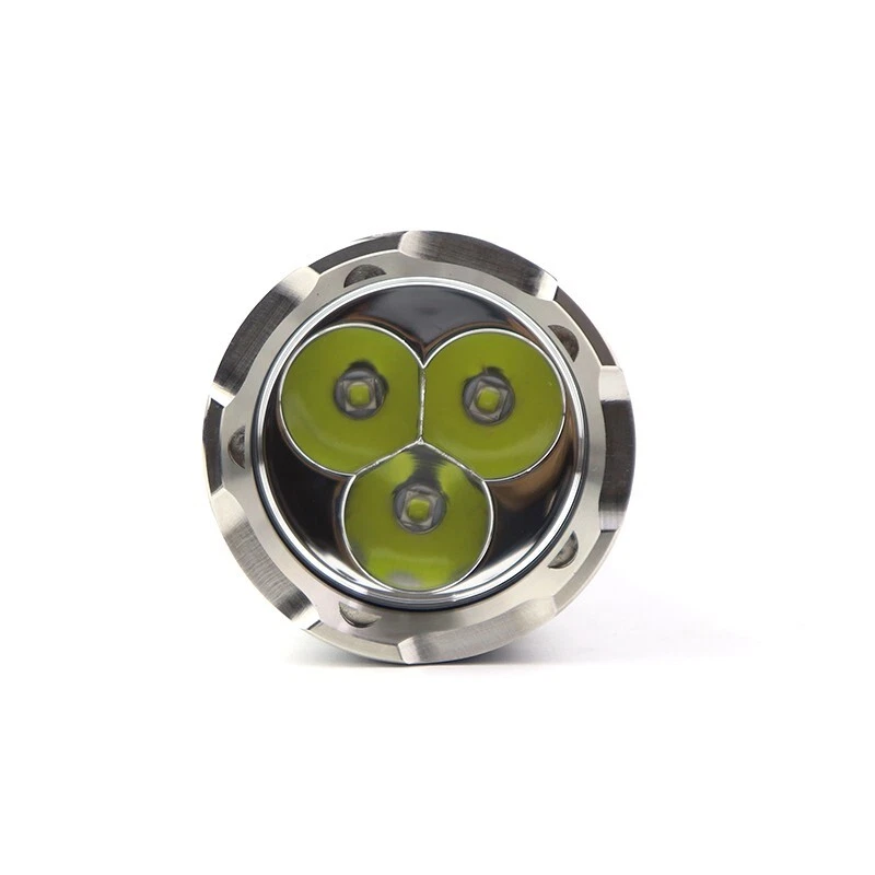 Linterna de buceo HI-MAX X7 3000 lúmenes 3 LED CREE XM-L 2 U2 - Imagen 3 de 4