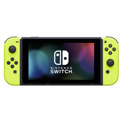 Nintendo Switch Konsole mit Joy-Cons in neongelb