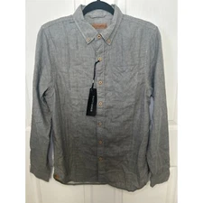 NWT Nifty Genius Button-Up Shirt Long Sleeve Casual Gray XS