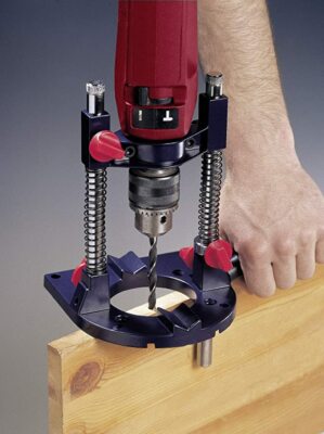 Supporto Per Trapano KWB | Mandrino 43 Mm | Per Forature Precisse Orizzontali E Verticali | Con Guida A 2 Colonne