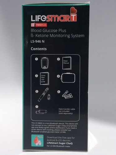 LifeSmart Blood Glucose Ketone Meter LS-946N (Abbott Optium Neo Ketone Alt) - Picture 2 of 2