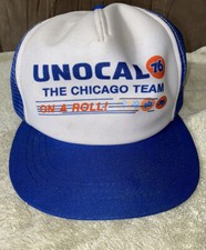 Vintage Unocal 76 The Chicago Team Mesh Snapback Trucker Hat Cap Made in USA