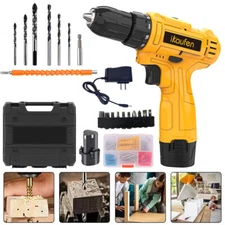 Cordless Drill 12V Power Drill set with Battery & charger 2 Variable Speed 3/8”