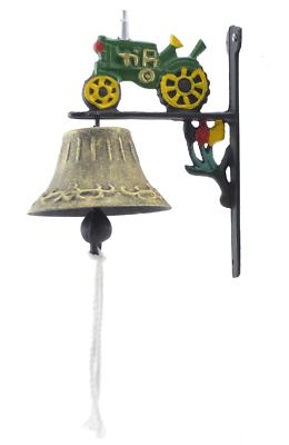 Flag Emotes Cast Iron Dinner Bell - Rustic Farmhouse Decor, 7.5 in