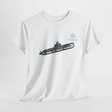 Vintage Inspired thyssenkrupp Marine Systems Submarine Gildan Heavy Cotton Tee