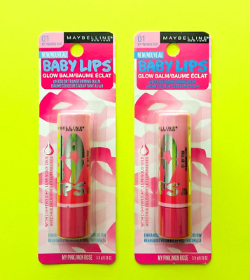Maybelline Baby Lips Glow Balm (01 My Pink) - Lot of 2