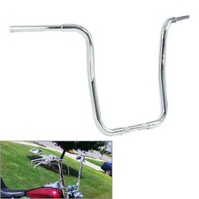 Motorcycle 12 14 16 18" inch Rise 1-1/4" Ape Hanger Curved Handlebar For Harley