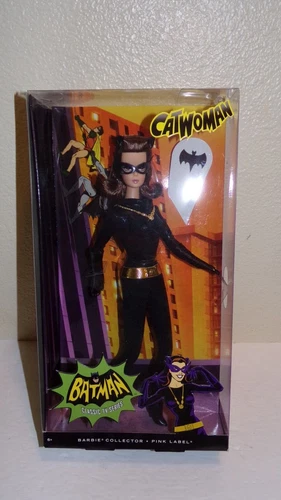 Catwoman Barbie Doll Super Hero TV Classics Mattel 2012 Vintage Face