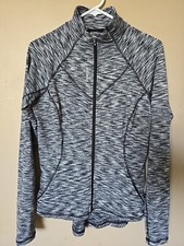 Reebok Womans Zip Up Jacket Activewear With Thumb Holes  Pockets Size Small