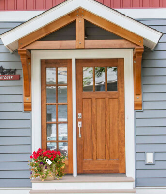 ALPINE STYLE KNOTTY ALDER SHAKER CRAFTSMAN ENRTY DOOR  UNIT