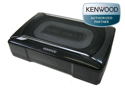 Kenwood KSC SW11 Aktiv Subwoofer flach kompakt Untersitz Bass Box 