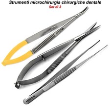 Strumenti Microchirurgia Dentale Pinzette Chirurgiche Porta Aghi Forbici a Molla