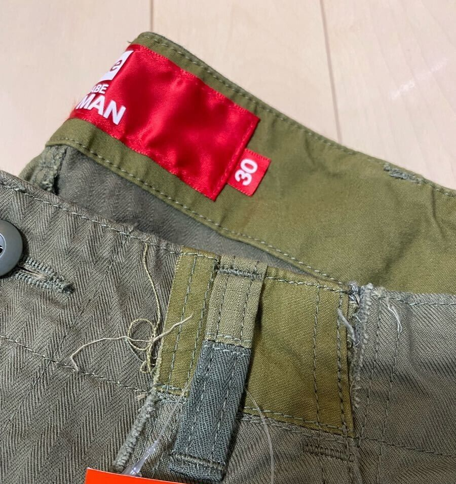 SUPREME JUNYA WATANABE CDG MAN PATCHWORK CARGO PANT OLIVE 30 SUPREME JUNYA WATANABE CDG MAN PATCHWORK CARGO PANT OLIVE 30