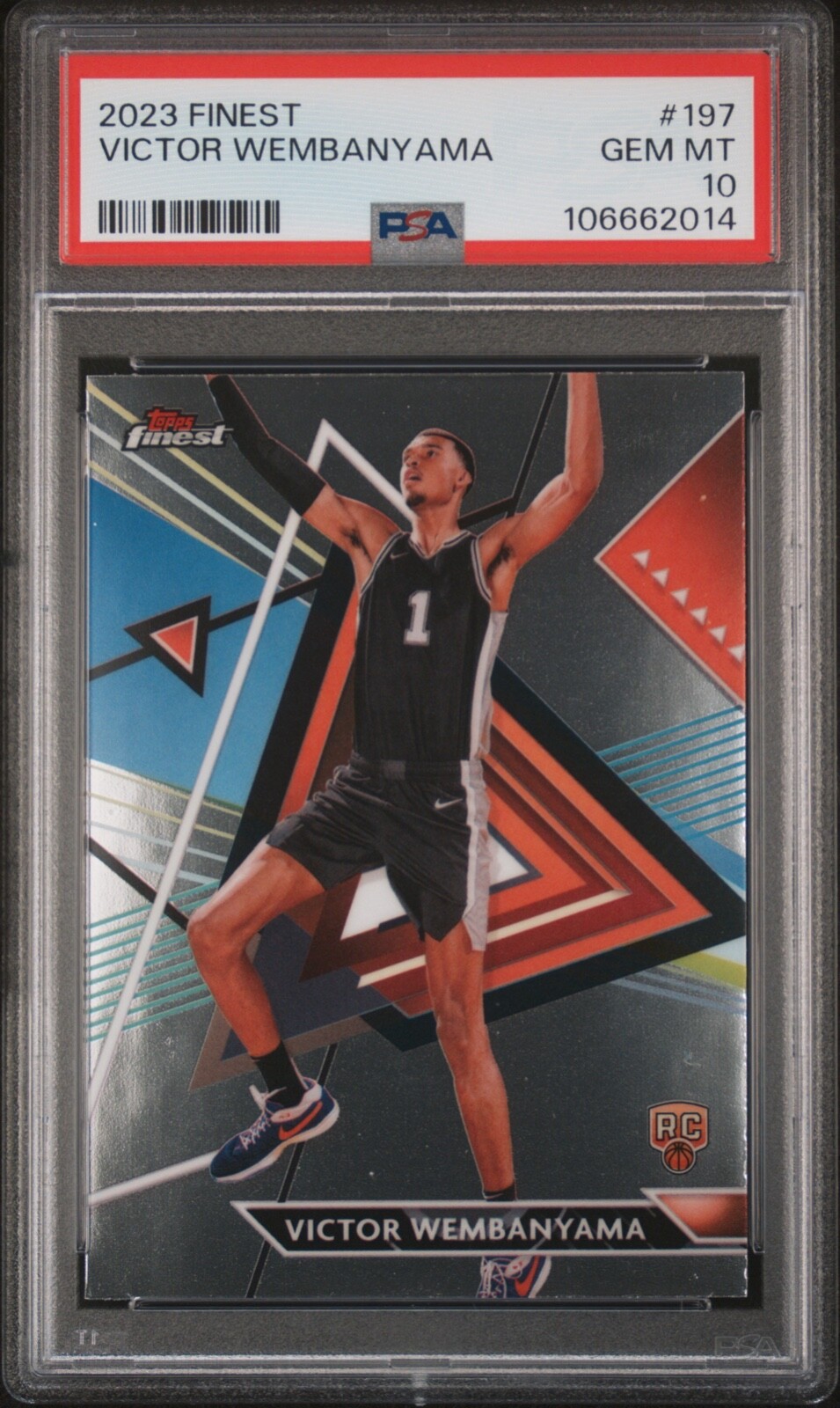 2023-24 Topps Finest #197 Victor Wembanyama RC Spurs PSA 10