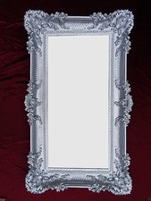 XXL Specchio Muro Argento 96x57 Antico Barocco Shabby Chic Corridoio per Trucco