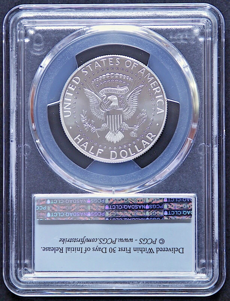  2014 S 50th Anniversary Enhanced Kennedy Silver 50C PCGS MS70 First Strike - Image 2 of 2