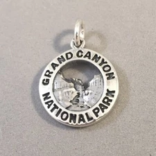 925 Sterling Silver GRAND CANYON National Park CHARM CO River View AZ NEW NP38